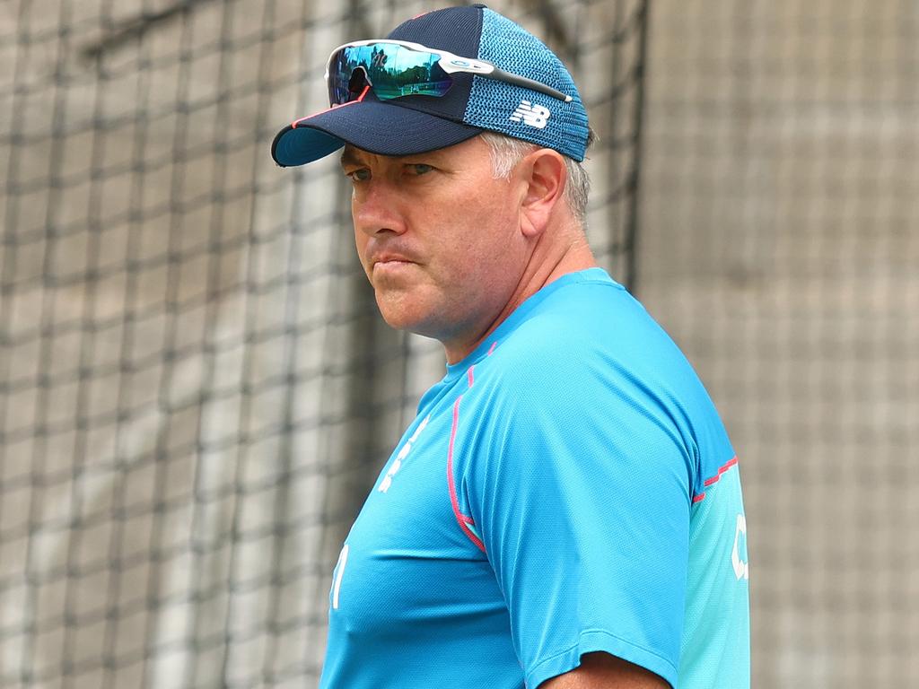 England head coach Chris Silverwood is under pressure after England’s poor showing across the first three Ashes tests. Picture: Getty Images