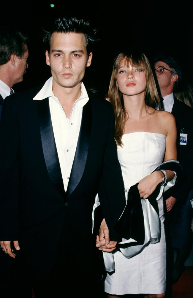 Johnny Depp and Kate Moss pictured together in 1995. Picture: Ron Davis/Getty Images