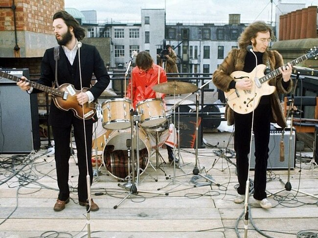 The Beatles’ rooftop concert was the final public performance of the English rock group the Beatles. On 30 January 1969, the band, with keyboardist Billy Preston, surprised a central London office district with an impromptu concert from the roof of Apple headquarters at 3 Savile Row. In a 42-minute set, the Beatles were heard playing nine takes of five songs before the Metropolitan Police Service asked them to reduce the volume. Footage from the performance was later used in the 1970 documentary film Let It Be.