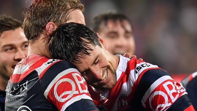 Pearce grabbed the late glory against Melbourne. (Daniel Kalisz/Getty Images)