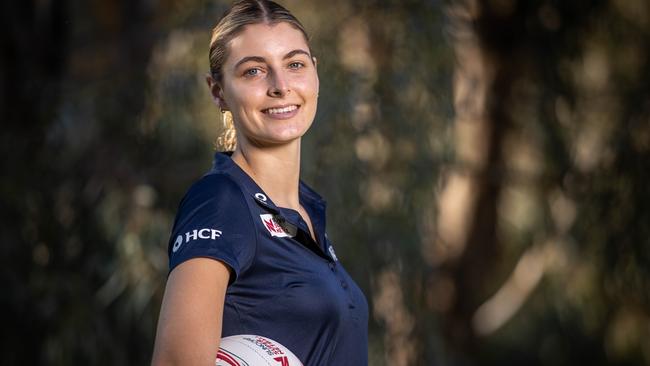 Vixens training partner and First Nations athlete Gabby Coffey. Picture: Jake Nowakowski