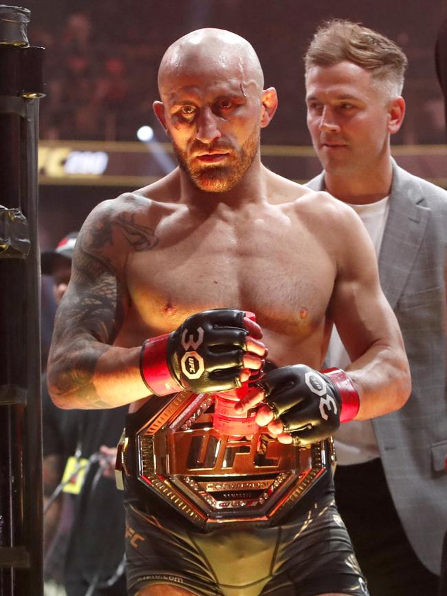 UFC featherweight champion Alexander Volkanovski. Picture: Steve Marcus/Getty