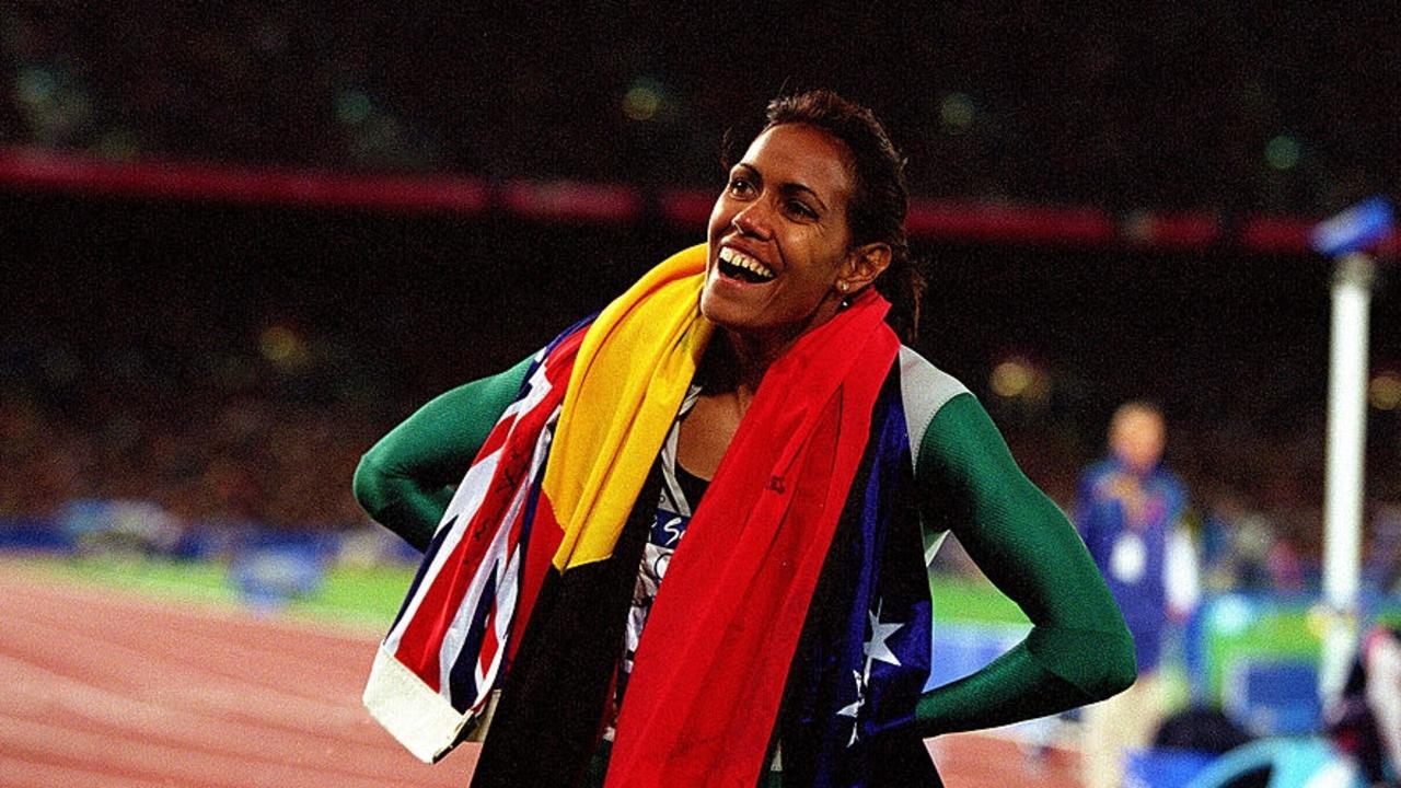 Cathy Freeman’s victory in the women’s 400m final at the Sydney Olympics is the benchmark for sporting TV viewers. Credit: Nick Wilson/ALLSPORT