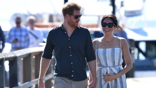 Britain's Prince Harry, the Duke of Sussex and his wife Meghan are off to Fiji after their whirlwind tour of Australia’s east coast. Picture: AAP