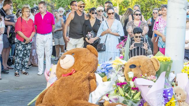 Candlelight vigil for Kate Leadbetter and Matty Field at the intersection of Vienna and Finucane Roads at Alexandra Hills, Wednesday, January 27, 2021 - Picture: Richard Walker