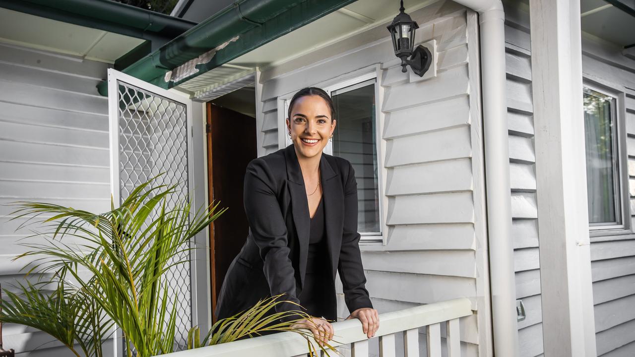 25 year old Kate Spain-Mostina is in the market and looking to purchase her first home in Ipswich. Picture: Nigel Hallett.