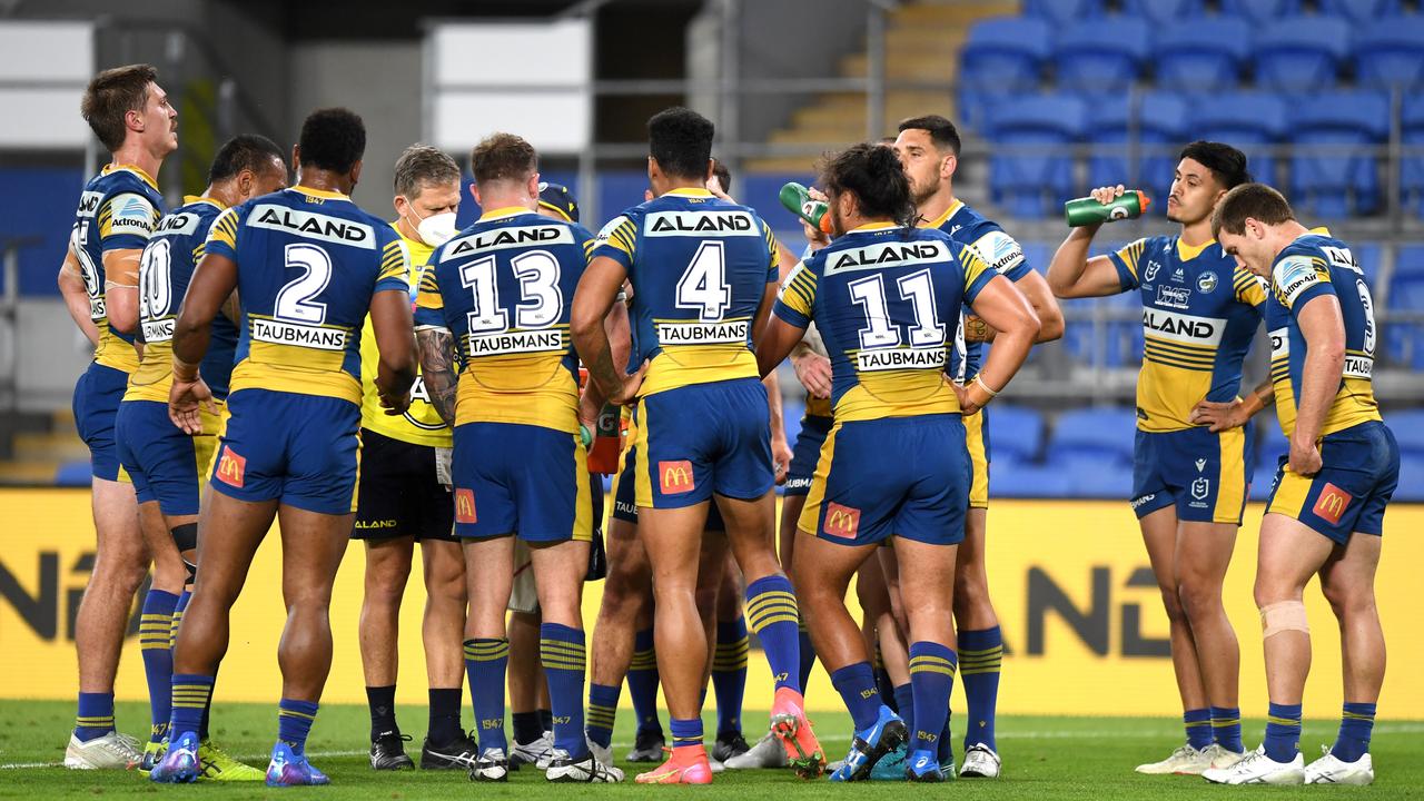 Parramatta struggled in attack, failing to score points until the 55th minute. Picture: NRL Photos