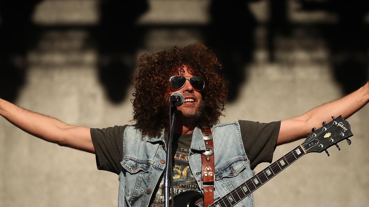 Andrew Stockdale of Wolfmother performs on the Amphitheatre stage at Splendour In The Grass. (Photo by Mark Metcalfe/Getty Images)