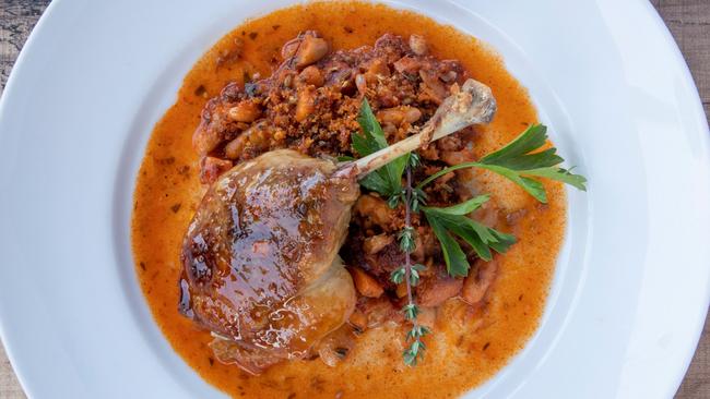 Bistro St Jacques’ confit duck leg cassoulet. Picture: Supplied