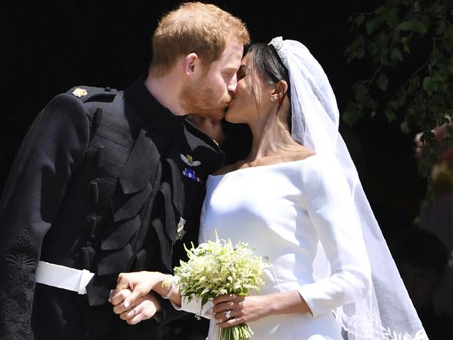 \Prince Harry and Meghan Markle will head home from Windsor to Kensington Palace today. Picture: Ben Stansall/pool photo via AP