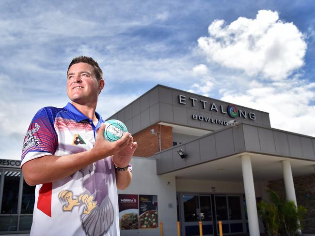 Champion bowler Aron Sherriff outside Ettalong Bowling Club. The club will host the Lawn Bowls State Championships (AAP IMAGE / Troy Snook)