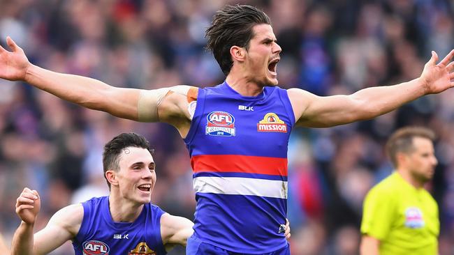 Tom Boyd his game changing goal on Grand Final day. Picture: Getty Images