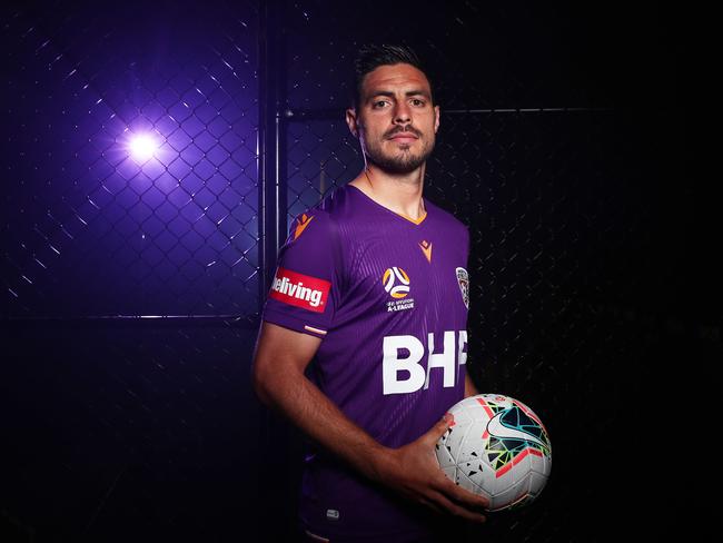 SYDNEY, AUSTRALIA - OCTOBER 08: Bruno Fornaroli of the Perth Glory poses during the A-League 2019-20 A-League season launch at Max Watts on October 08, 2019 in Sydney, Australia. (Photo by Matt King/Getty Images)