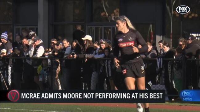 Craig McRae admits Darcy Moore is not performing well