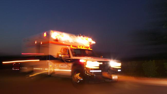 Nine people were taken to hospital last night after a car collided with a minibus on the Katherine River Bridge.