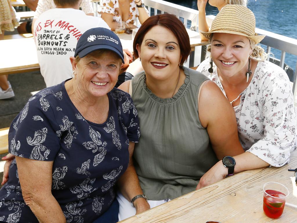 From left, Julie King, of Queensland, Gemma Johnson, of Claremont, and Tash Carter, of Howrah. PICTURE: MATT THOMPSON