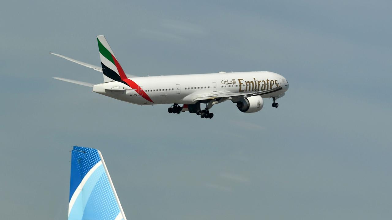 Emirates announced a suspension to flights on Wednesday. Picture: Karim Sahib/AFP