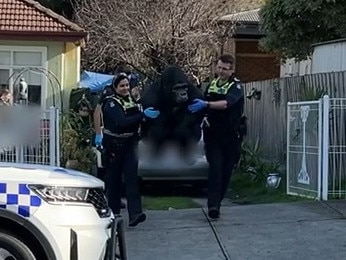 Footage shot as Garry was carted out of the Reservoir home indicated that half the local police division turned out. Picture: Victoria Police