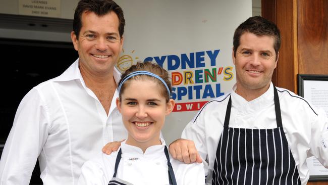 Dave and Pete Evans with Julie Jenkins of MasterChef way back in 2009. Picture: Supplied.