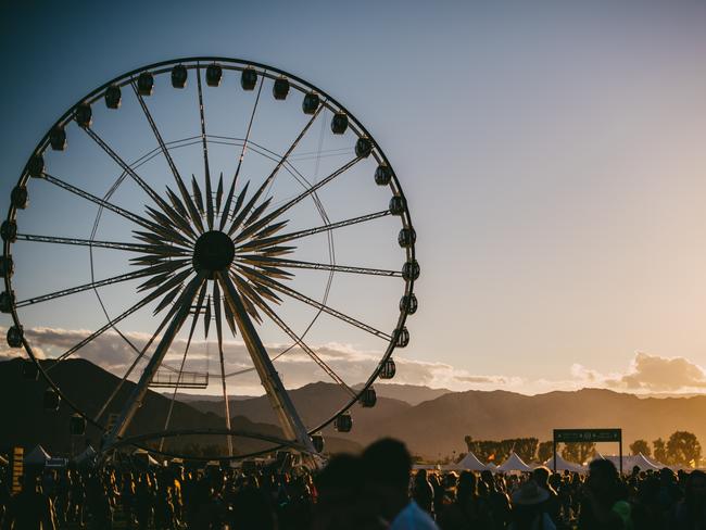 Coachella’s iconic ferris wheel at last year’s festival. Picture: Getty Images for Coachella