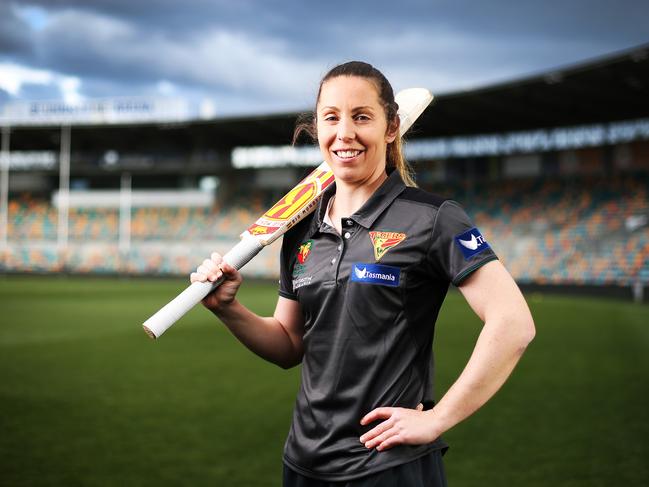 Tasmanian Tigers cricket player Brooke Hepburn will play her 50th game for Tasmania in the first game of the WNCL season. Picture: ZAK SIMMONDS