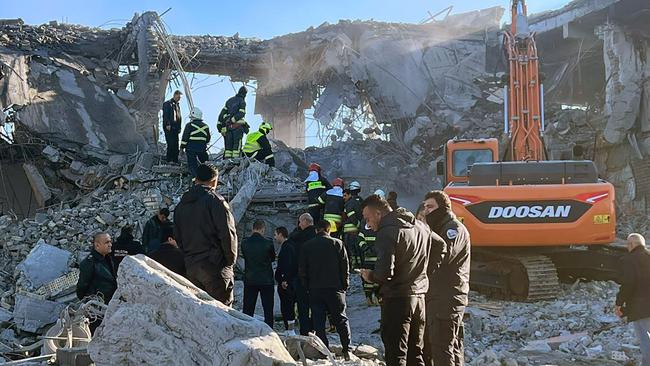 Rubble at a site hit by a missile attack launched by Iran's IRGC in Arbil, the capital of Iraq's northern autonomous Kurdish region on January 16, 2024. Picture: AFP /Kurdistan 24