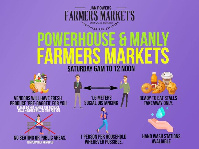 Jan Powers Farmer's Markets advice to people attending the Powerhouse Markets on Saturday.