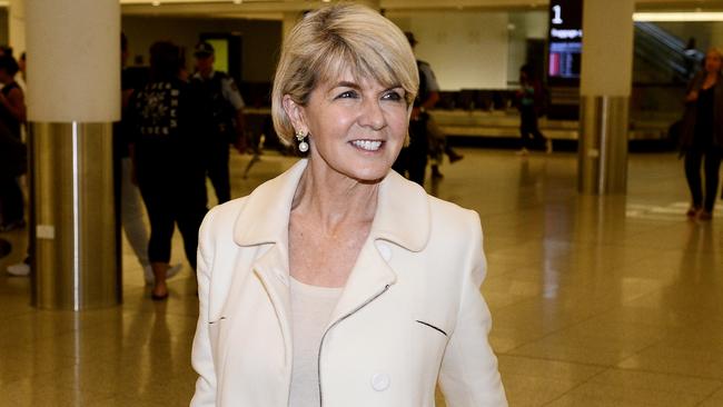 Julie Bishop announced her resignation shortly after the messages were made public. Picture: Richard Hatherly