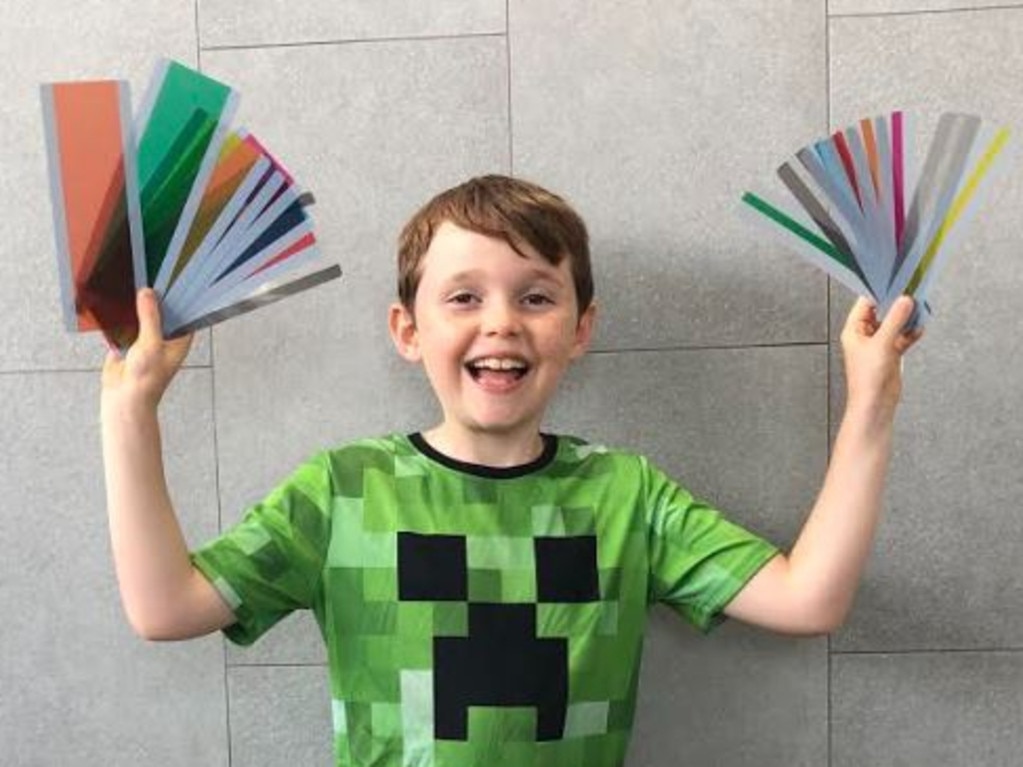 Oh sure, yes, here you go:, , Levi Anderton, 11, runs his own business selling 'reading rulers' to help kids like him with dyslexia. His business success story has also caught the attention of Barefoot Investor Scott Pape who has included it in his new book, Barefoot Kids., Picture: Supplied