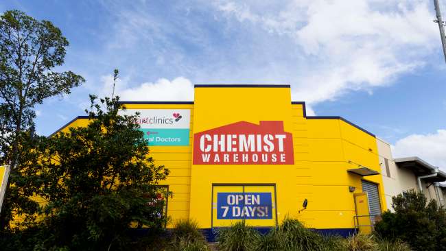The chemist warehouse on Orange Grove Road in Liverpool, NSW has been listed as an exposure site after a confirmed Omicron case visited the store. Picture: NCA NewsWire / Sarah Marshall