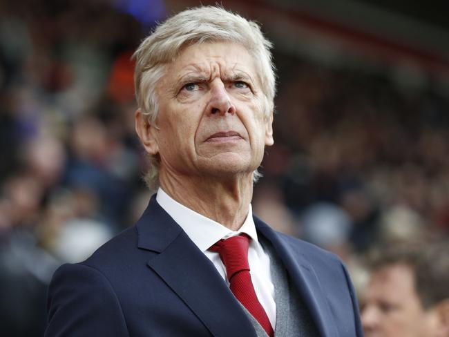 Arsenal's French manager Arsene Wenger looks on before the English Premier League football match between Southampton and Arsenal at St Mary's Stadium in Southampton, southern England on December 10, 2017. / AFP PHOTO / Adrian DENNIS / RESTRICTED TO EDITORIAL USE. No use with unauthorized audio, video, data, fixture lists, club/league logos or 'live' services. Online in-match use limited to 75 images, no video emulation. No use in betting, games or single club/league/player publications.  /