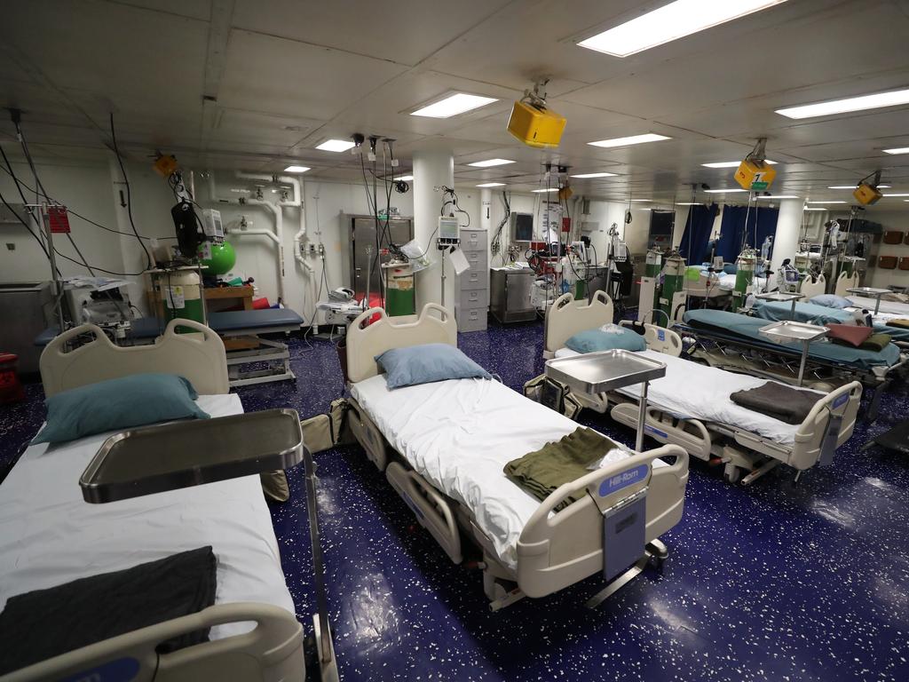 The onboard hospital. Photos on board the USS Wasp. Pic Peter Wallis