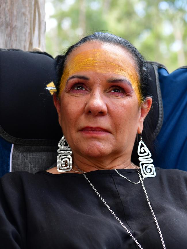 Indigenous Australians Minister Linda Burney is painted at Garma.