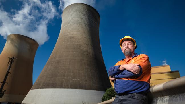 EnergyAustralia worker Peter Broeren at the Yallourn coal-fired power station. Picture: Jason Edwards