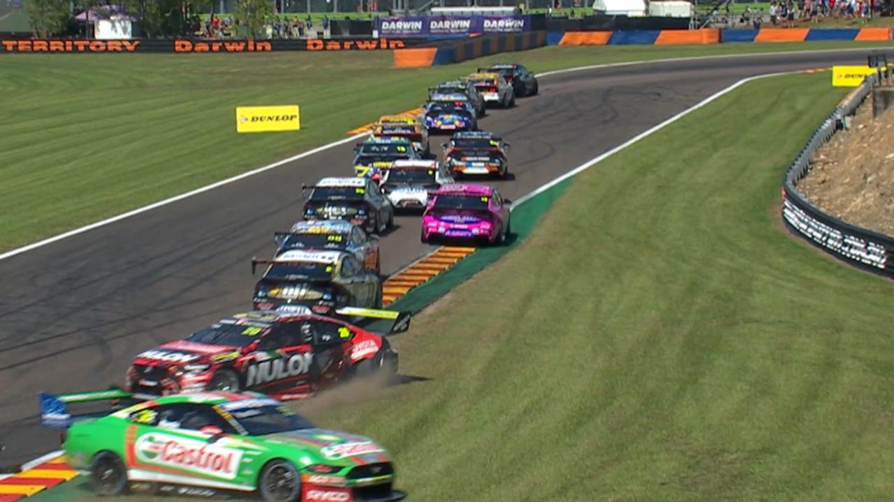 The beginning of race two at the Darwin Triple Crown was marred by a huge crash.