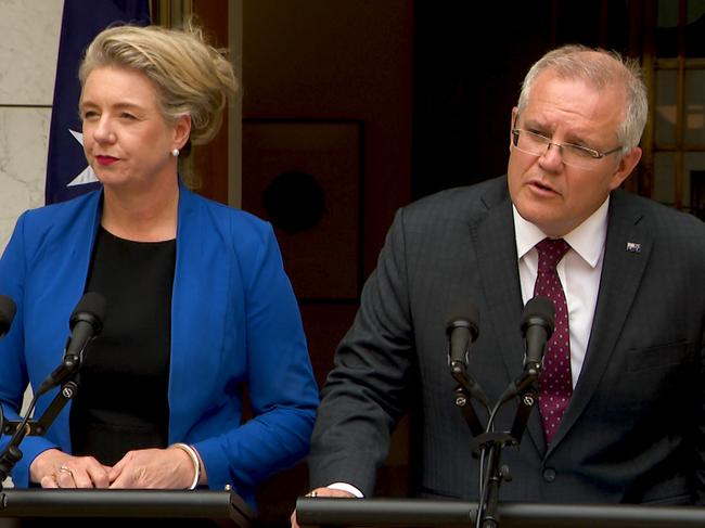 Prime Minister Scott Morrison is awaiting a report on whether Bridget McKenzie breached ministerial standards. Picture: AAP