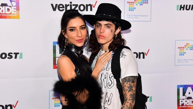 Jessica Origliasso of The Veronicas and Kai Carlton attend LA Pride 2019 on June 09, 2019 in West Hollywood, California. Picture: Matt Winkelmeyer/Getty Images
