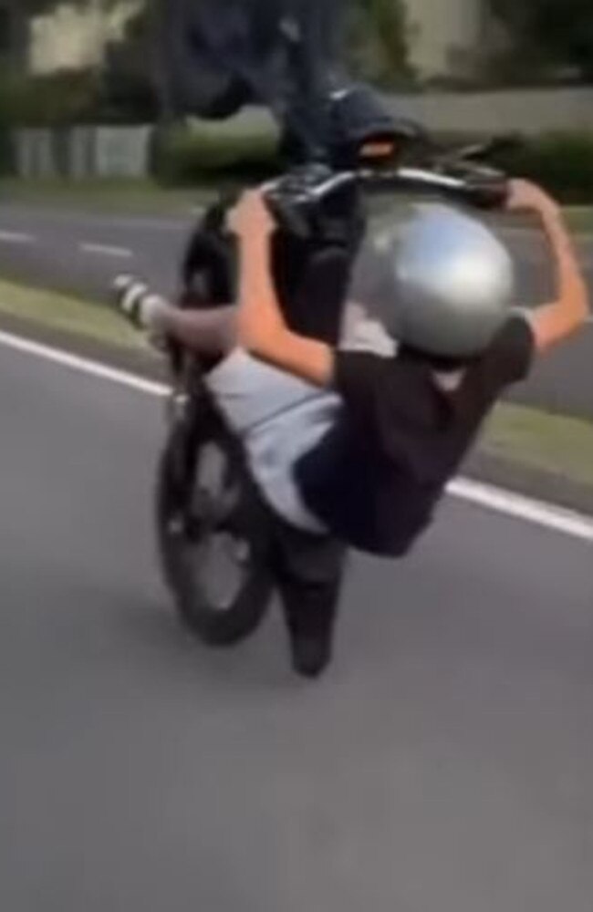 Alleged Instagram bike stunts. Picture - Instagram.