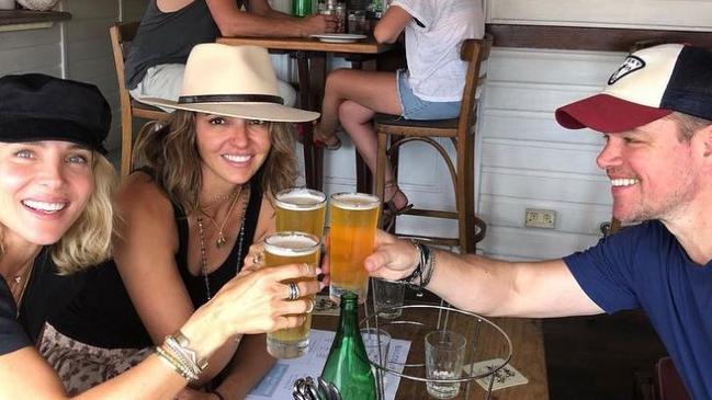 Matt Damon and his wife Luciana Barosso are longtime friends of the Hemsworths. Picture: Instagram