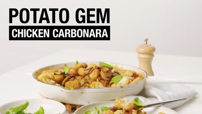 Potato gem chicken carbonara