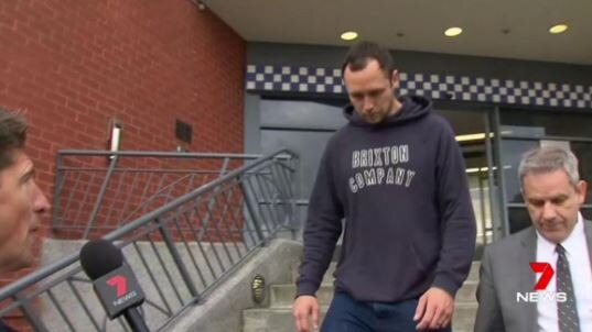 Ryan Wells leaving court in Frankston on Monday. Image: Channel 7