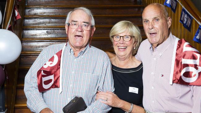 State of Origin: The Musical! Premiere, Princess Theatre Woolloongabba. Bruce Kennedy, Pru Jensen and Brian Hoath. 30.11.2019 - Picture: Renae Droop/RDW Photography