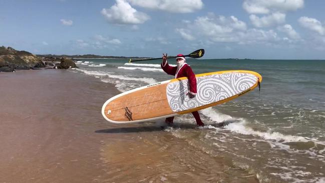 Santa visits Eimeo Beach