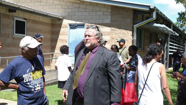 Lawyer of Algen Donahue, Garry Scott outside the Mareeba court house on Monday. Picture: Peter Carruthers