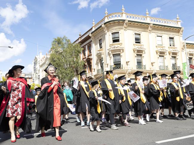 Town and Gown at the UTAS Graduation, Launceston. PICTURE CHRIS KIDD