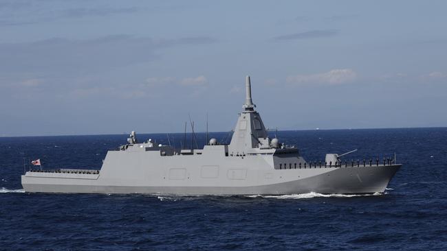 The Japanese Maritime Self-Defence Force frigate JS Mogami. Picture: Getty Images