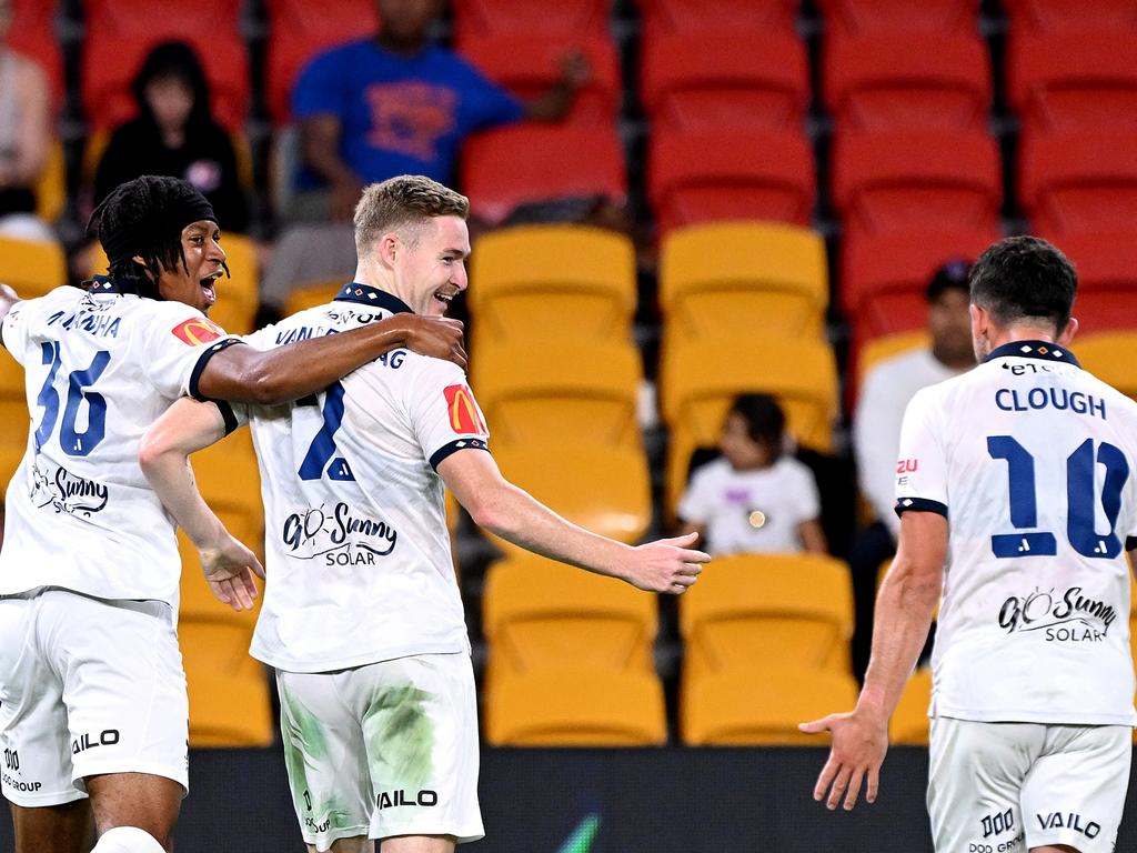 Adelaide United could spoil the Mariners’ party. Picture: Getty Images