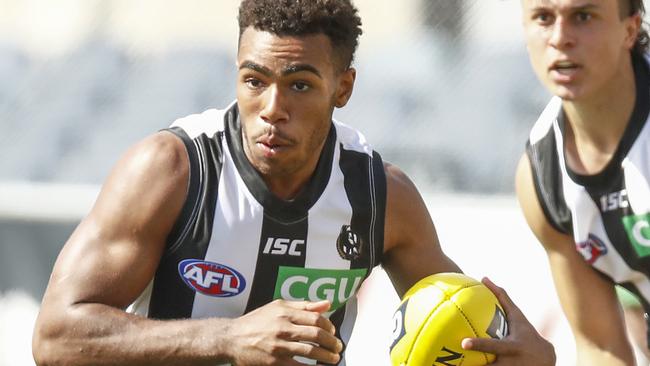 Collingwood’s NCG recruit Isaac Quaynor.