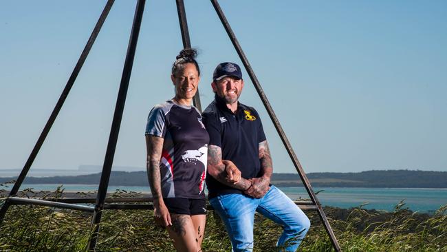 Joann and Craig Morgan-French from Montagu in Tasmania. Picture: Phillip Biggs