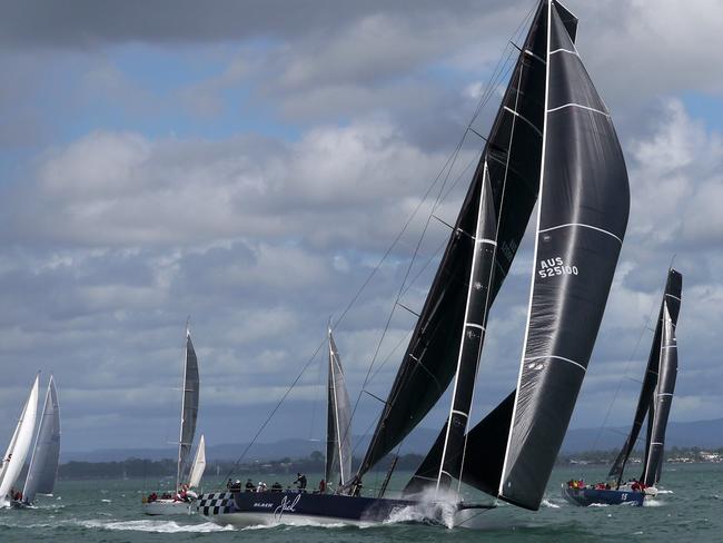 Black Jack set the pace from start to finish at the 2019 Brisbane to Gladstone Yacht Race. Picture: Michael Kenyon